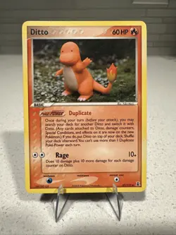 Pokemon Ditto Charmander EX Delta Species 37/113 Non Holo 2005 - NM - Image 1