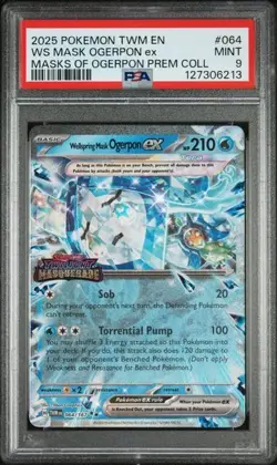 PSA 9 STAMPED Twilight Masquerade Wellspring Mask Ogerpon EX 64/167 Pokemon TWM - Image 1