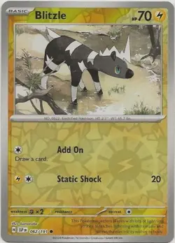 Pokemon Blitzle Common Reverse Holo HP 70 Surging Sparks 062/191 - Image 1
