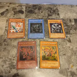 YuGiOh Bundle Vintage Holo Rare Cards Lot Of 5 First Edition Included - Image 1