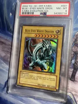2004 YUGIOH SKE-001 - BLUE-EYES WHITE DRAGON ULTRA RARE - PSA 8 - Image 5