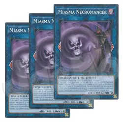 Yugioh - Miasma Necromancer x 3 - 1st Edition NM - Plus Free Holo Card - Image 1