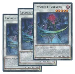 Yugioh - Lycoris Lilyreaper x 3 - 1st Edition NM - Plus Free Holo Card - Image 1