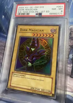 2004 Yugioh - 1st Edition Dark Magician - FOIL SHIFT - SYE-001 - PSA 8 - Image 1