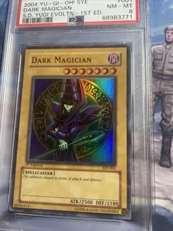2004 Yugioh - 1st Edition Dark Magician - FOIL SHIFT - SYE-001 - PSA 8 - Image 3
