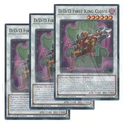 Yugioh - D/D/D First King Clovis x 3 - 1st Edition NM - Plus Free Holo Card - Image 1