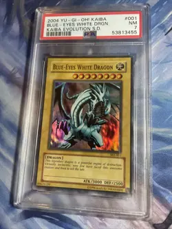 2004 YUGIOH SKE-001 - BLUE-EYES WHITE DRAGON ULTRA RARE - PSA 7 - Image 1