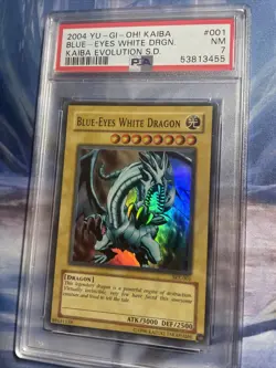 2004 YUGIOH SKE-001 - BLUE-EYES WHITE DRAGON ULTRA RARE - PSA 7 - Image 2