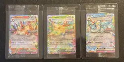 3 Pokemon Prismatic Evolutions Surprise Box Stamped EX Promo Cards Sealed - Image 1