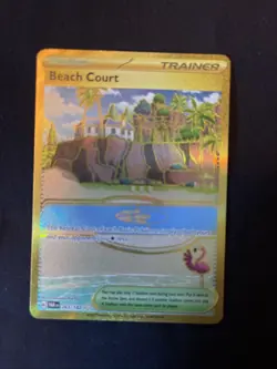 Beach Court 263/182 Paradox Rift Gold Hyper Rare Pokemon TCG Card NM - Image 1