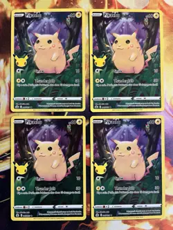 Pokemon Celebrations PIKACHU Full Art Holo Rare 005/025 4-Card LOT Read - Image 1