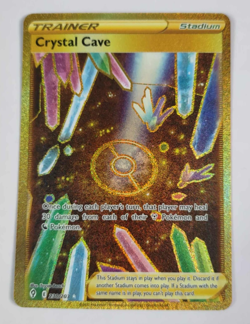 Crystal Cave 230/203 Gold Evolving Skies Trainer Stadium Pokemon Card NM - Image 1
