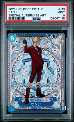 ONE PIECE Card Sanji OP06-119 SP (OP-11) Secret Rare Alt Art JP [PSA 9] - Image 1