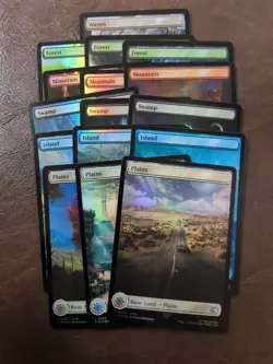 16 Full Art Foil Lands Set Card Lot Final Fantasy MTG - Image 1