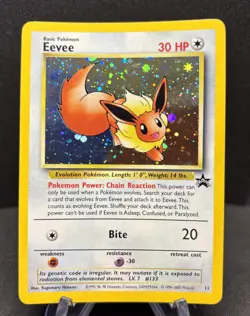 Eevee 11 Black Star Promo Pokemon Card WOTC - Image 1