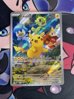 Pokemon Pikachu TCG Full Art Holo Promo Card SVP Black Star #27 NM - Image 1