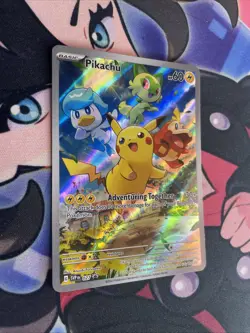 Pokemon Pikachu TCG Full Art Holo Promo Card SVP Black Star #27 NM - Image 2