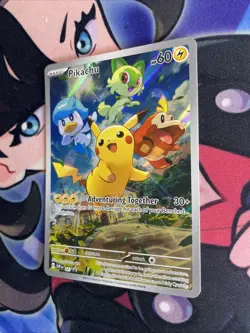 Pokemon Pikachu TCG Full Art Holo Promo Card SVP Black Star #27 NM - Image 3