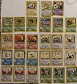 Pokemon TCG 27 Rare Jungle Non Holo Cards 2 Are 1st Edition MP-LP - Image 1