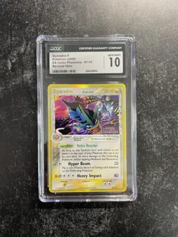 CGC Gyarados Reverse Holo Holon phantoms GEM MINT 8/110 Pokemon Card 2006 - Image 1