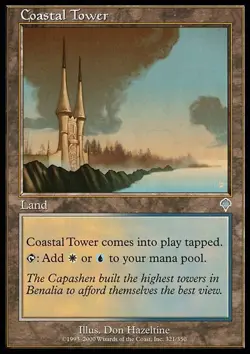 4x MTG Coastal Tower, Moderate Play, English Invasion - Image 1