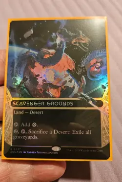 🔥 Scavenger Grounds (Borderless Foil Stellar Sights) 0037 Mtg Magic NM Fire - Image 1
