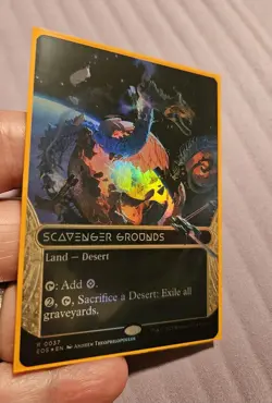 🔥 Scavenger Grounds (Borderless Foil Stellar Sights) 0037 Mtg Magic NM Fire - Image 2