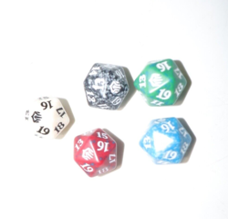MTG Spindown D20 Dice Lot of 5 colors as pictured - Image 1