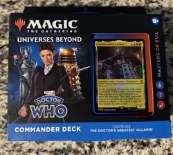 Magic The Gathering Universes Beyond Doctor WHO Masters Of Evil Commander Deck - Image 1