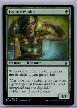 Lightly played Essence Warden #106 The List Reprints W/Tracking - Image 1