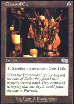 [1x] Claws of Gix Slight Play, English Urza's Saga MTG Magic - Image 1