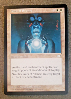 Magic The Gathering MTG Aura Of Silence - Weatherlight -NM UN-PLAYED (DS3D1PH).. - Image 1