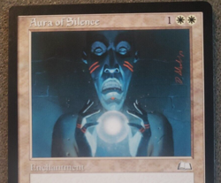 Magic The Gathering MTG Aura Of Silence - Weatherlight -NM UN-PLAYED (DS3D1PH).. - Image 3