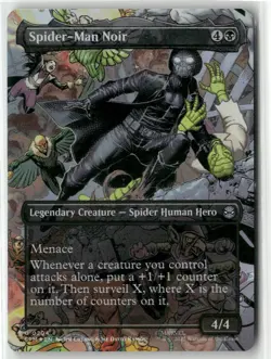 MTG MARVEL'S SPIDER-MAN SPIDER-MAN NOIR BORDERLESS FOIL - Image 1