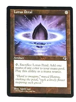 Magic the Gathering * MTG * 1 x Lotus Petal * Tempest * HP * Defect * See Photo - Image 1
