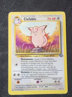 Clefable 17/64 Jungle Unlimited Rare Pokemon - Image 1
