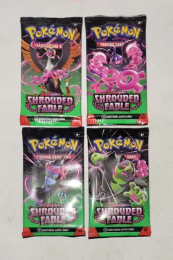 4x Pokemon Shrouded Fable Sealed Booster Pack Complete Pack Art Set Lot - Image 1