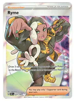 Pokemon - Ryme 221/197 - Obsidian Flames - Ultra Rare - Full Art Holo - IN HAND - Image 1