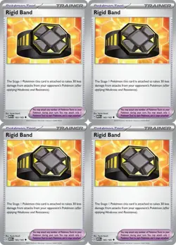 Rigid Band 165/165 - Pokemon 151 - Trainer Card Set - Playset 4X lot - Image 1