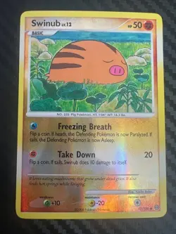 Pokemon TCG Swinub Reverse Holo 77/100 Stormfront VLP - Image 1