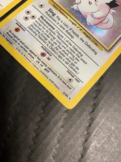 Clefairy 5/102 and Clefable 17/64 Base Set Holo Rare Vintage 1999 Pokemon Card - Image 3