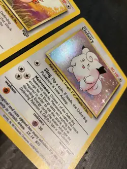 Clefairy 5/102 and Clefable 17/64 Base Set Holo Rare Vintage 1999 Pokemon Card - Image 4