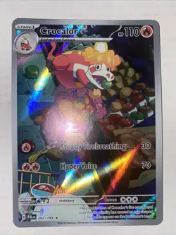 Pokemon TCG Paldea Evolved Crocalor 202/193 Illustration Rare Near Mint - Image 1