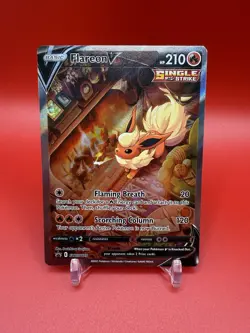 Pokemon TCG Flareon V SWSH179 Promo Full Art Holo NM - Image 1