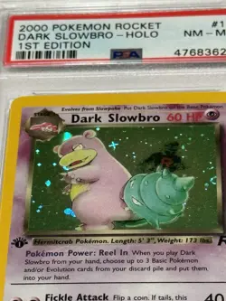 2000 Pokemon Team Rocket Dark Slowbro 1st Edition Holo #12 NM MT Near Mint PSA 8 - Image 4