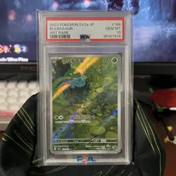 PSA 10 GEM MINT Pokemon Japanese Bulbasaur 166/165 AR 151 sv2a Holo Art Rare - Image 1