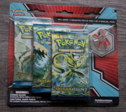 2016 Pokemon Breakpoint Blister Pack w/Mega Scizor Pin (Color faded) - Image 1