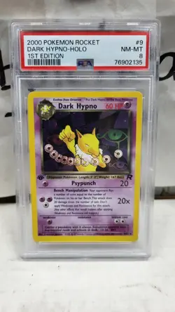 2000 DARK HYPNO 1ST EDITION HOLO FOIL TEAM ROCKET POKEMON TCG PSA 8 NM-MT #9/82 - Image 2