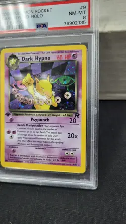 2000 DARK HYPNO 1ST EDITION HOLO FOIL TEAM ROCKET POKEMON TCG PSA 8 NM-MT #9/82 - Image 3