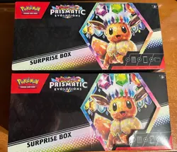 Pokemon TCG Scarlet & Violet Prismatic Evolutions Surprise Box - Lot of 2 SEALED - Image 1